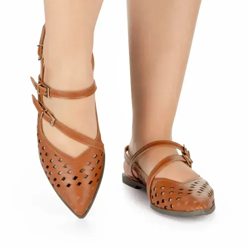 Sapatilha Dakota Slingback Caramelo
