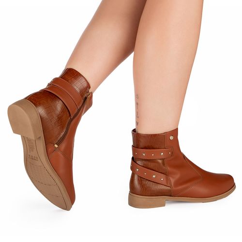 Bota Campesí de Cano Curto Caramelo
