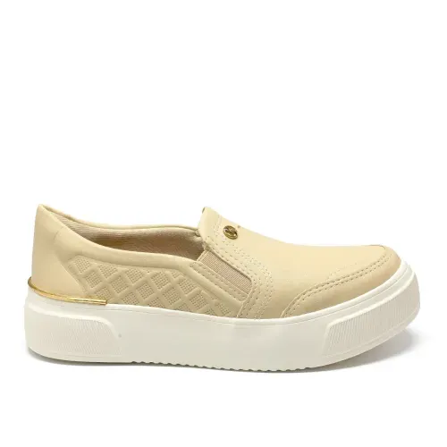 Tênis Kolosh Slip On Flatform Bege