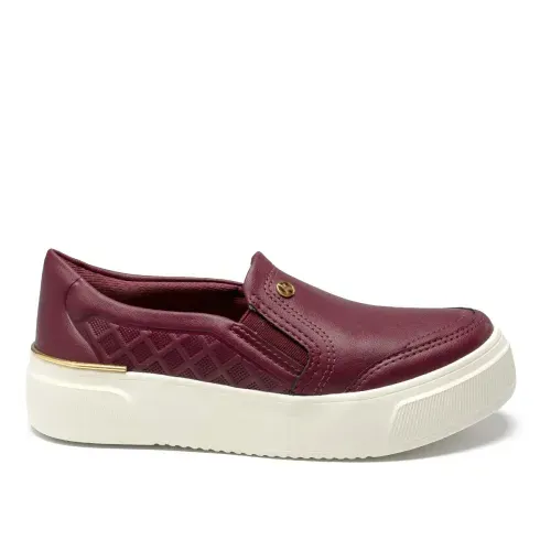 Tênis Kolosh Slip On Flatform Bordô