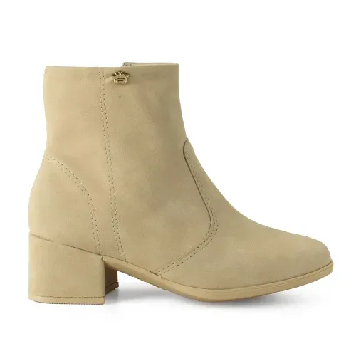 Bota Pink Cats Infantil de Cano Curto Bege