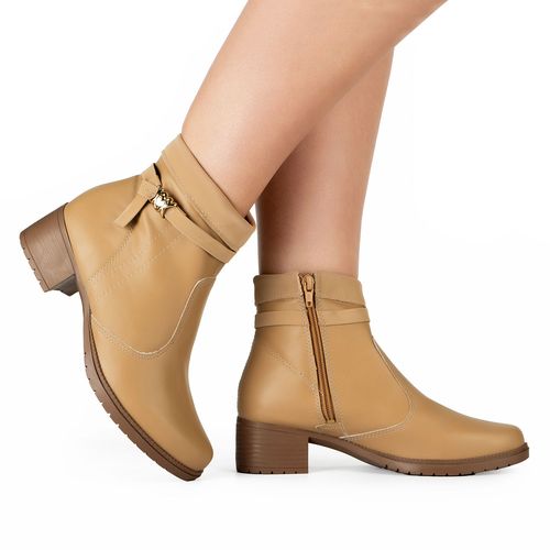 Bota Mississipi de Cano Curto Caramelo