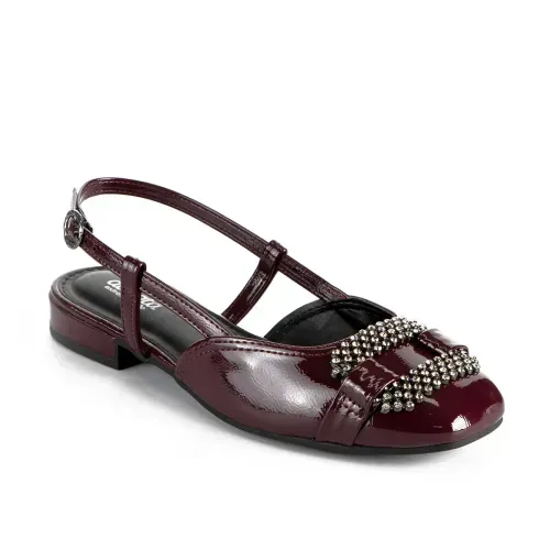 Sapato Dakota de Salto Baixo Bordô