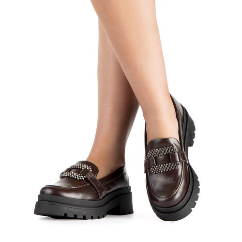 Sapato Dakota Loafer Tratorado Marrom