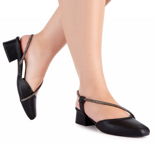 Sapato Mississipi de Salto Bloco Preto