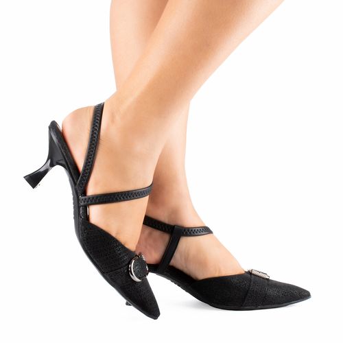 Sapato Mississipi de Salto Alto Preto