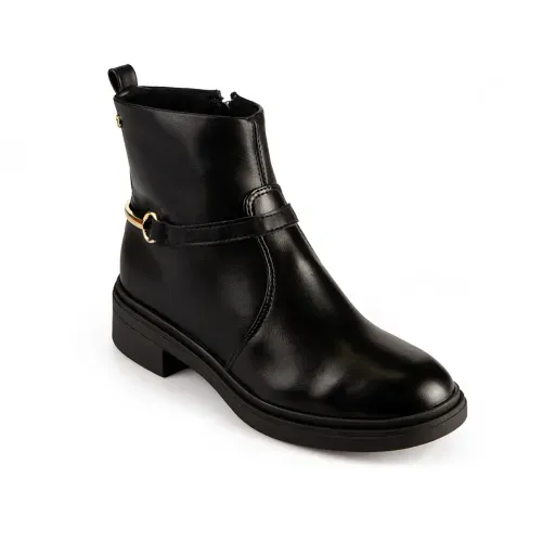 Bota Tanara de Cano Curto Preta