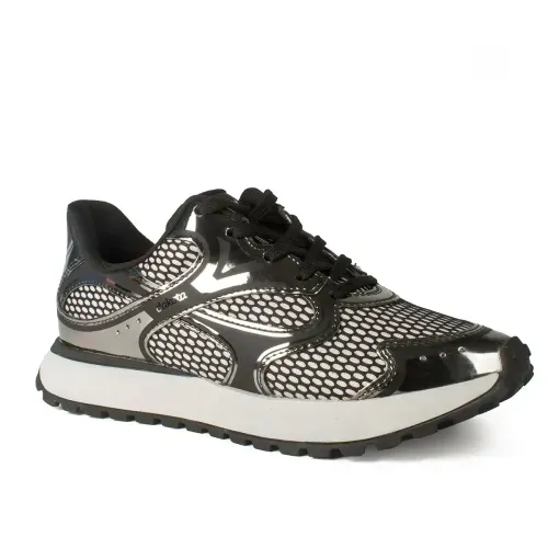 Tênis Dakota Jogging Preto e Metalizado