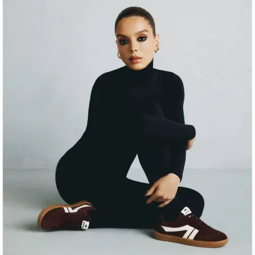 Tênis Dakota College Casual de Couro Bordô