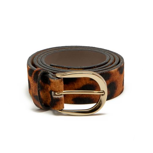 Cinto Dakota  de Couro Animal Print