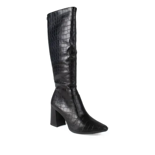 Bota Dakota de Cano Longo Preta
