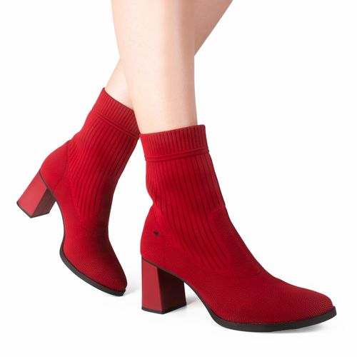 Bota Dakota de Cano Curto Vermelha