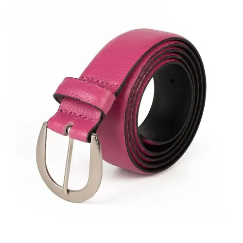 Cinto Dakota  de Couro Rosa