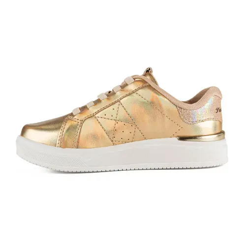 Tênis Pink Cats Infantil Flatform Metalizado