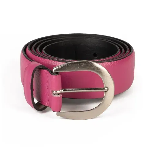 Cinto Dakota  de Couro Rosa