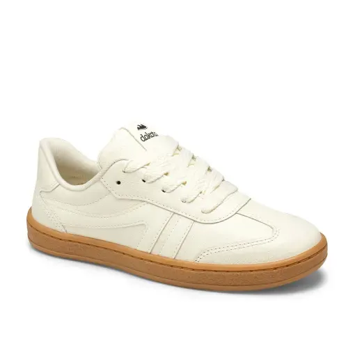 Tênis Dakota College Casual de Couro Bege