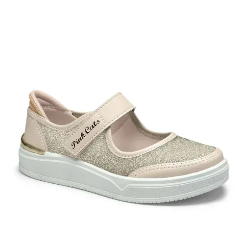 Tênis Pink Cats Infantil Bege