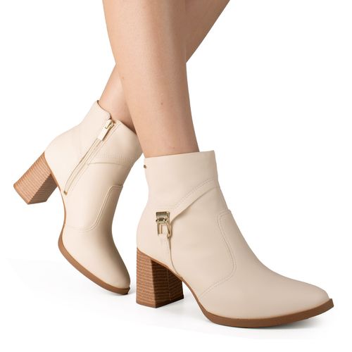 Bota Dakota de Cano Curto Bege
