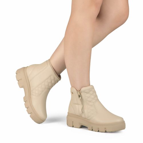 Bota Kolosh de Cano Curto Bege