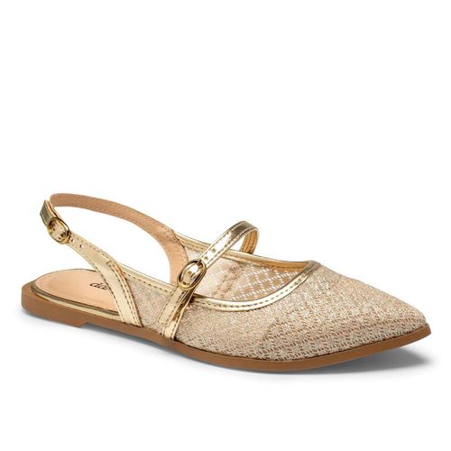 Sapatilha Dakota Slingback Metalizada