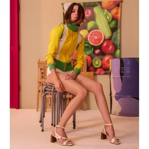 Sandália Dakota de Salto Bloco Bege