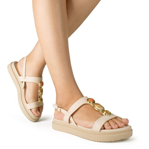 Sandália Dakota Flatform Bege