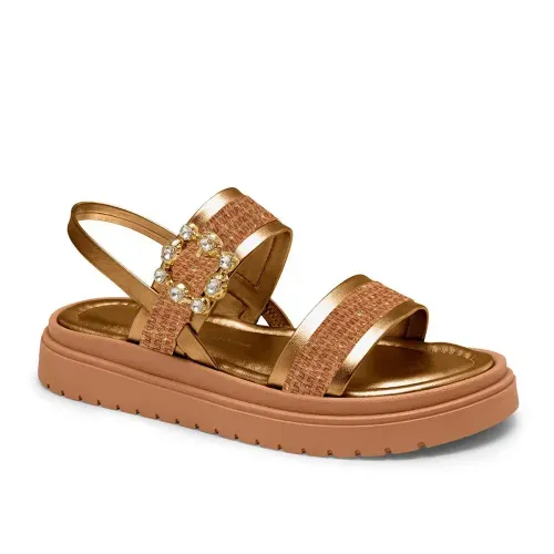 Sandália Dakota Flatform Metalizada