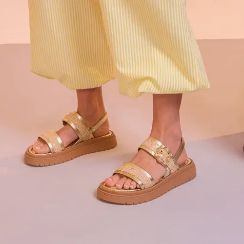 Sandália Dakota Flatform Metalizada
