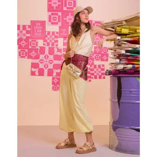 Sandália Dakota Flatform Metalizada