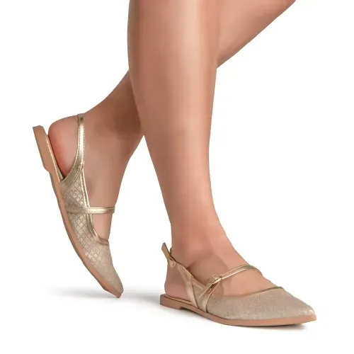 Sapatilha Dakota Slingback Metalizada
