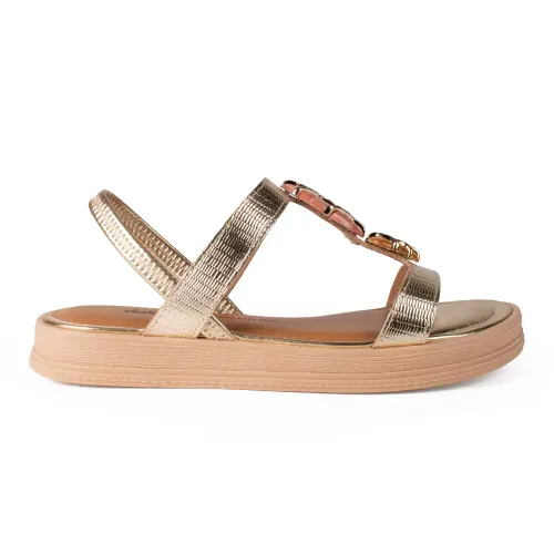 Sandália Dakota Flatform Metalizada