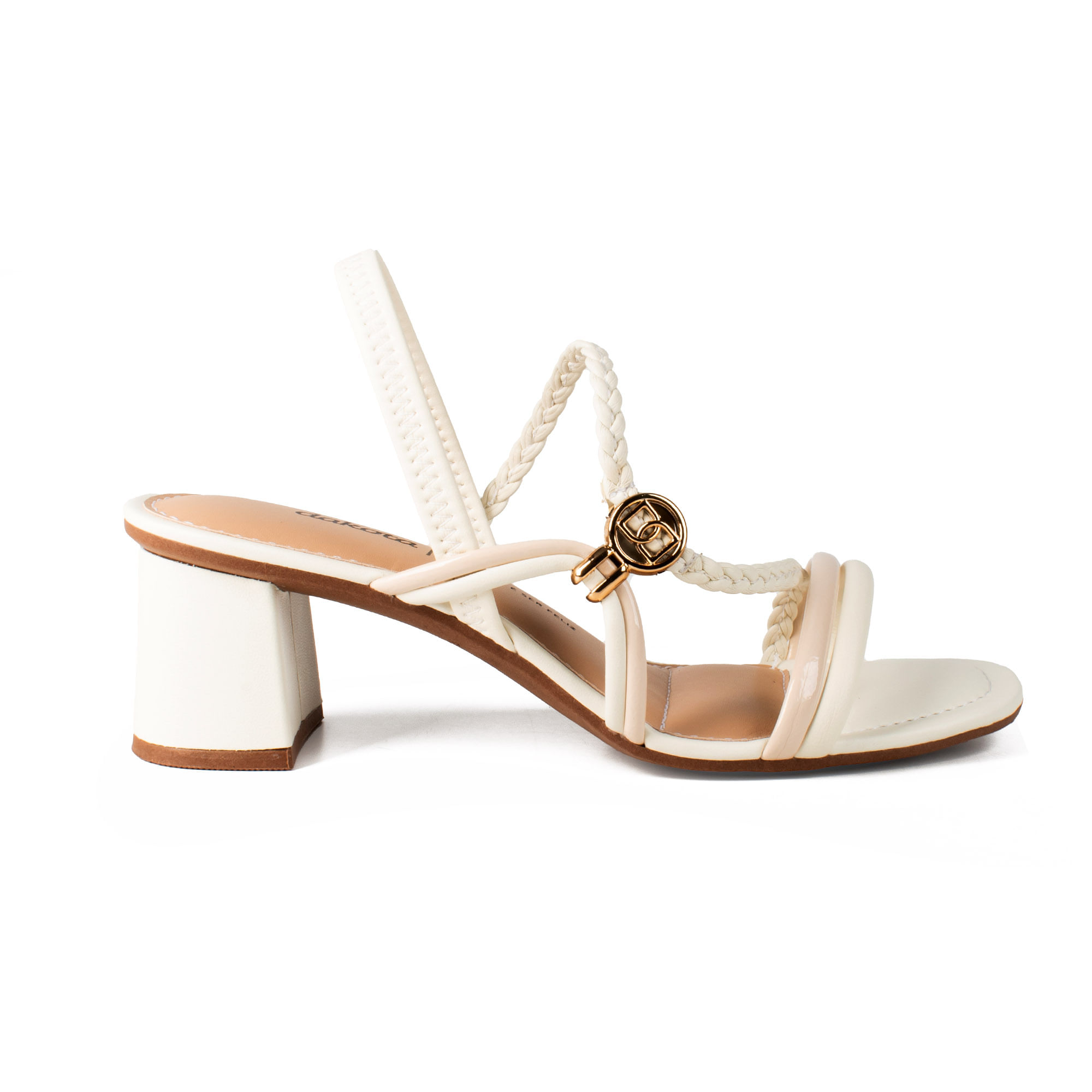 Sandália Dakota de Salto Bloco Bege