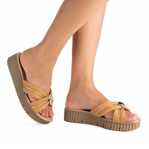 Tamanco Campesí Flatform Caramelo