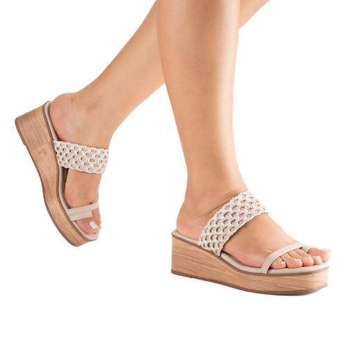 Tamanco Mississipi Anabela Cinza