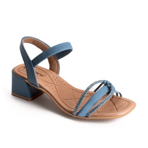 Sandália Campesí de Salto Bloco Azul