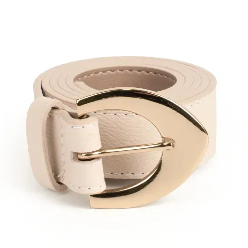 Cinto Dakota em Couro Bege