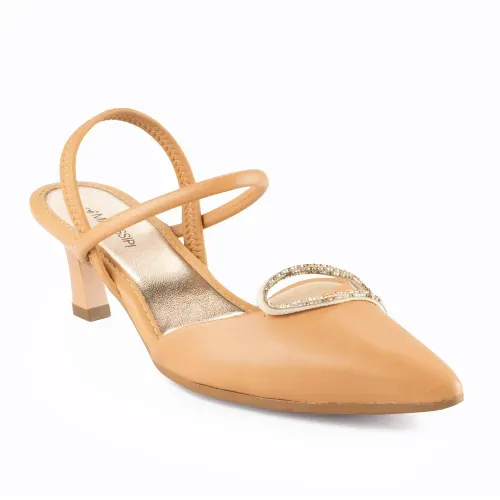 Scarpin Mississipi de Salto Alto Caramelo