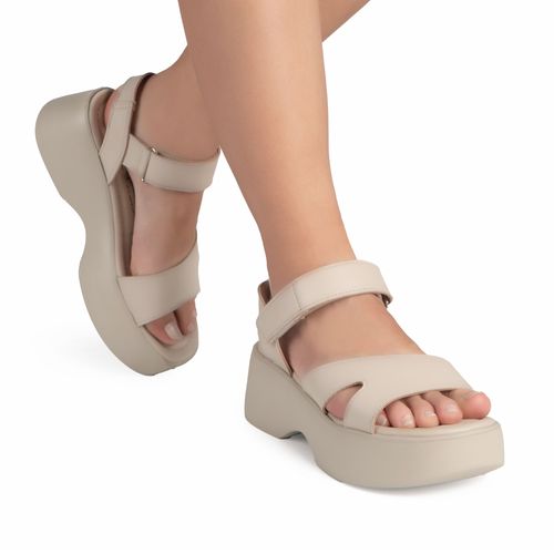 Sandália Dakota Anabela Bege