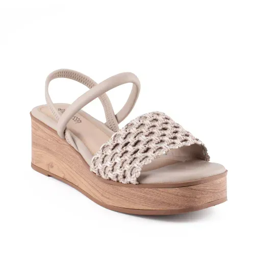 Sandália Mississipi Anabela Cinza