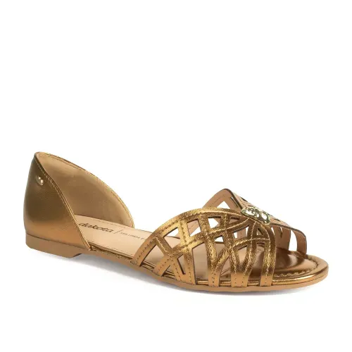 Sandália Dakota Rasteira Metalizada