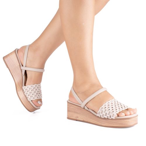 Sandália Mississipi Anabela Cinza