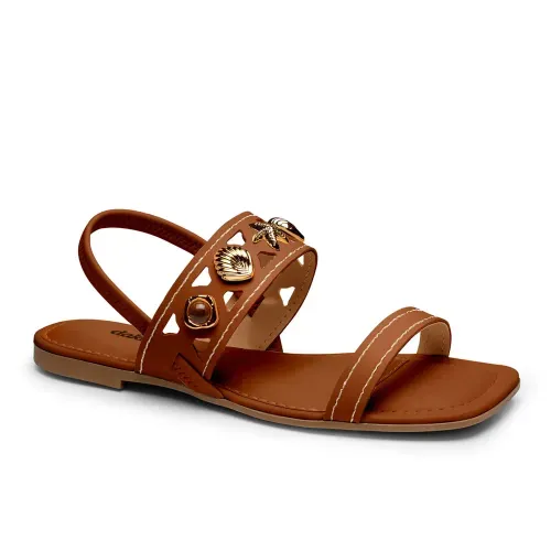 Sandália Dakota Rasteira Caramelo