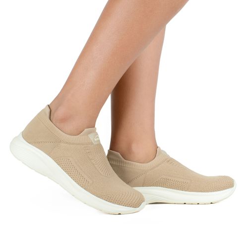 Tênis Kolosh Esportivo Slip On Bege