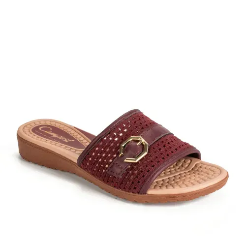 Tamanco Campesí Anabela Bordô