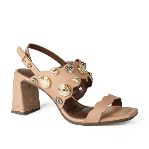 Sandália Dakota de Salto Bloco Marrom