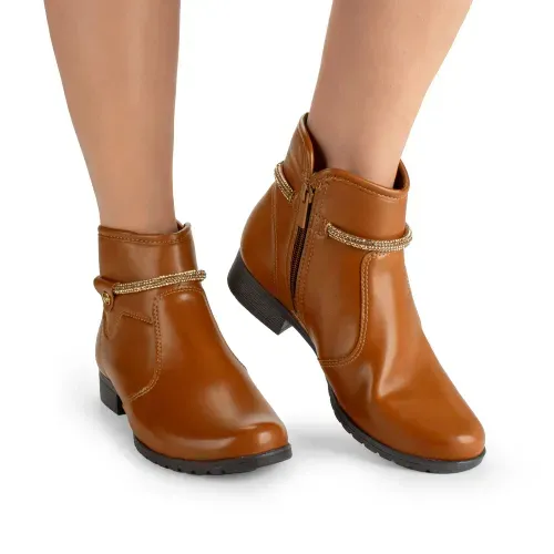 Bota Dakota de Cano Curto Caramelo