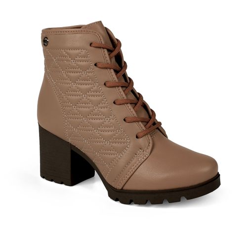 Bota Coturno Dakota de Salto Bloco Marrom