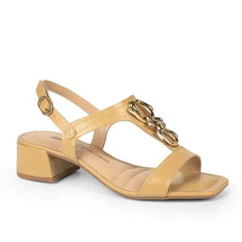 Sandália Dakota de Salto Bloco Bege